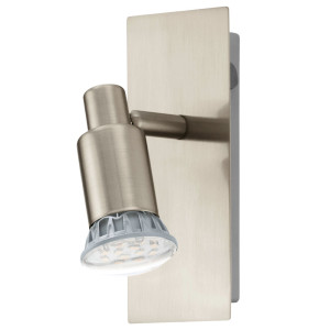 LED Wandleuchte, silber, verstellbarer Spot, L 16,5 cm