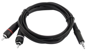 Audio-Kabel 3,5mm Klinke 1,5m AUX Line In Omnitronic AC-30