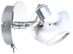 LED Wandleuchte, Chrom, Spot verstellbar, weiß, OMAN