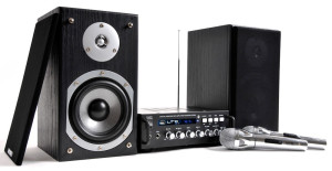 Party Musikanlage Verstärker Boxen Mikro LTC Karaoke-Star 4