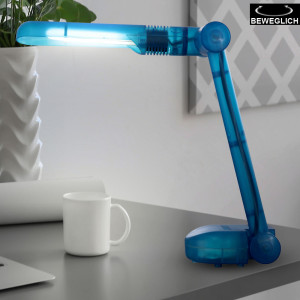 Schreibtisch Leuchte, höhenverstellbar, blau READ