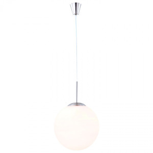 Elegante LED Hängeleuchte mit Opal Kugel