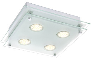 Elegante LED Deckenleuchte mit satiniertem Glas GREG