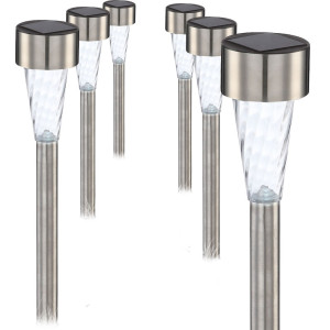 6er Set LED Solarleuchten für den Außenbereich