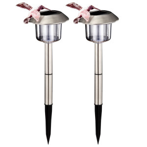 2er Set LED Solar Steckleuchte für den Außenbereich