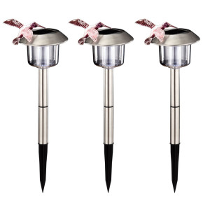 3er Set LED Solar Steckleuchte für den Außenbereich