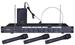 4-Kanal Funkmikrofonsystem Ibiza VHF4 mit Headset-Mikrofon