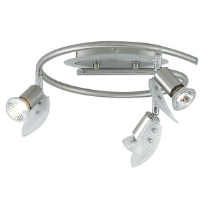 Deckenleuchte, Glas satiniert, Spots verstellbar, 29,5 cm
