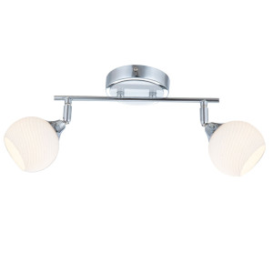 Decken Spotleiste, Chrom, Glaskugeln, L 30 cm,  ELIZA