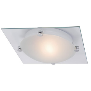 Deckenleuchte, Glas klar, satiniert L 28 cm, FIMI