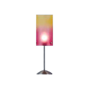 Tischleuchte, silber, gelb-orange