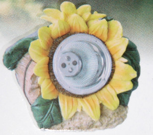 LED Solarleuchte, Sonnenblume, mehrfarbig, Höhe 15,5 cm