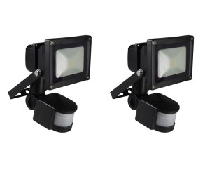 2er Set Gartenstrahler mit LED und Bewegungsmelder