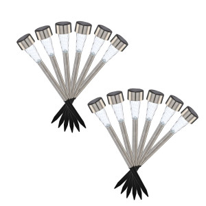 12er Set LED Solarleuchten für den Außenbereich