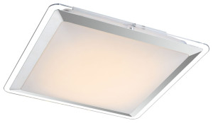 Moderner LED Deckenstrahler aus Chrom und Kunststoff