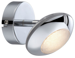 LED Wand Spotleuchte, Chrom, beweglich, DM 10cm, GILLES