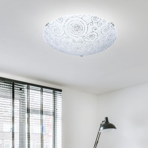 LED Deckenleuchte Riconto aus Metall und Glas