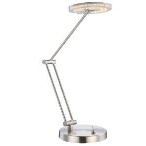 LED Tischleuchte, silber, verstellbar, H 38 cm