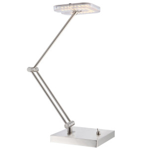 LED Tischlampe 1-flammig aus Nickel