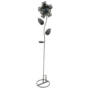 LED Gartenlampe im Rosen-Stil mit Solar-Panel ROSE