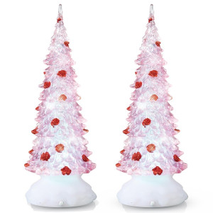 2er Set Weihnachtsbaum mit LED-Farbwechsel-Effekt