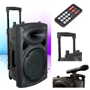 500W PA Musikanlage, USB/SD, Bluetooth, Mikrofon, Trolley