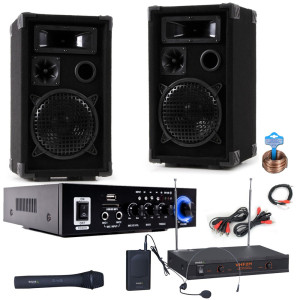 Karaoke Anlage Bluetooth Verstärker Mikrofon DJ-Compact 6