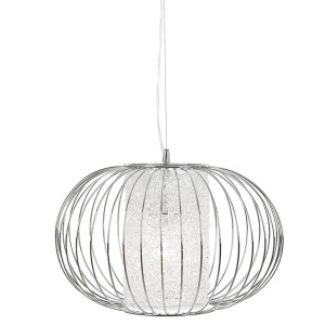 Verchromte Hängeleuchte mit 7W LED Leuchtmittel