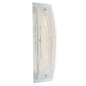Elegante LED Wandleuchte aus Chrom mit Glas