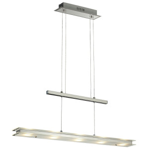 Elegante LED Pendellampe aus Metall und Chrom
