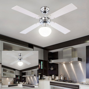 Deckenventilator mit LED Beleuchtung und Zugschalter