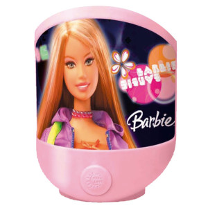Tischleuchte Barbie für Kinder aus Kunststoff mit Schalter