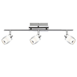 LED Deckenstrahler, Chrom, Glas, beweglich, L 55 cm