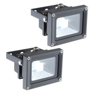 2er Set schwenkbare Baustrahler mit LED Leuchtmittel