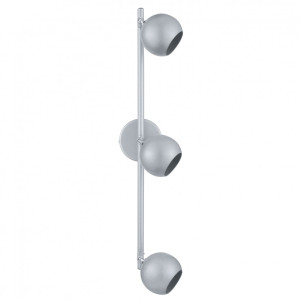 3er Spot Decken- und Wandlampe aus Stahl