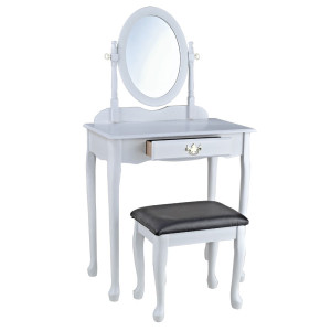 Eleganter Schminktisch mit Hocker im Kolonialstil