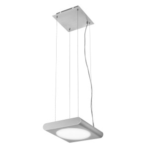 Elegante Hängeleuchte aus Aluminum und Glas