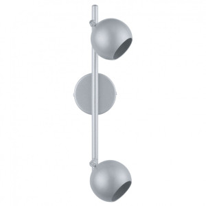 LED Wandleuchte,  silber, Spots verstellbar, L 40 cm