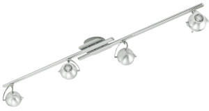 Retro LED Deckenspot Leuchte aus Aluminium Chrom