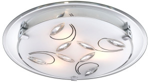 Elegante LED Deckenleuchte mit klaren K9 Kristallen