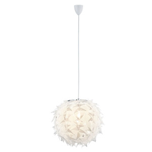 Hängeleuchte, Kugeldesign, weiß, 44 cm, NEPTUN