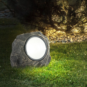 LED Solarleuchte im Steindesign mit IP44 Schutzart