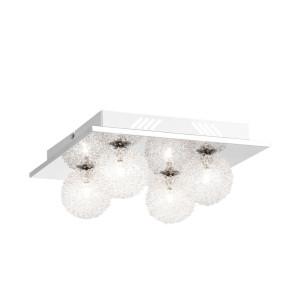 Deckenleuchte aus Chrom, Aluminium und Glas ENIGMA