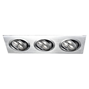 LED Einbauleuchte, ALU, Nickel-matt, verstellbar, L 25,5 cm