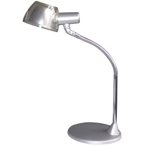 Tischleuchte, Flexo, Schalter, silber, H 50 cm, BRASILIA