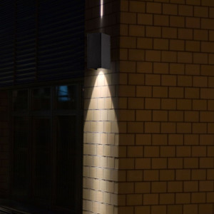 LED Außen Wandlampe, Up & Down Strahler, schwarz, NORMA