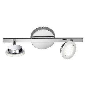 Deckenstrahler aus Metall in Chrom mit beweglichen Spots