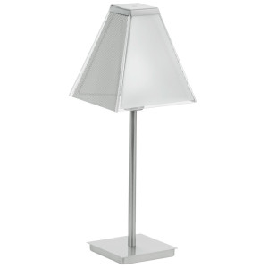 Tischleuchte mit satiniertem Glasschirm XIMENA
