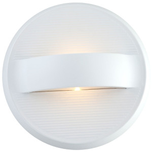 LED Wandleuchte, Alu, weiß, rund, 18 cm, ELARA