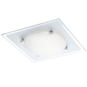 Wandleuchte aus satiniertem Glas mit Spiegelrand SPECCHIO